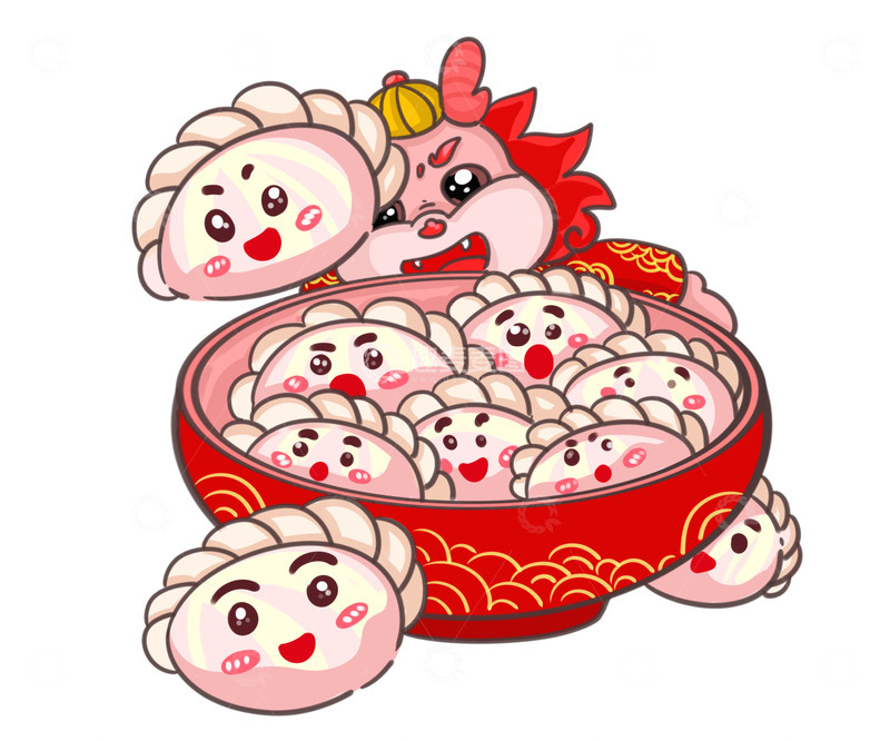 源文件下载【趣麦麦图】小龙过冬天冬至