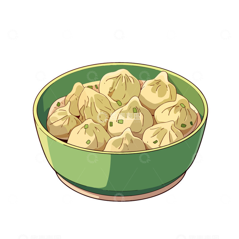 源文件下载【趣麦麦图】饺子卡通插画