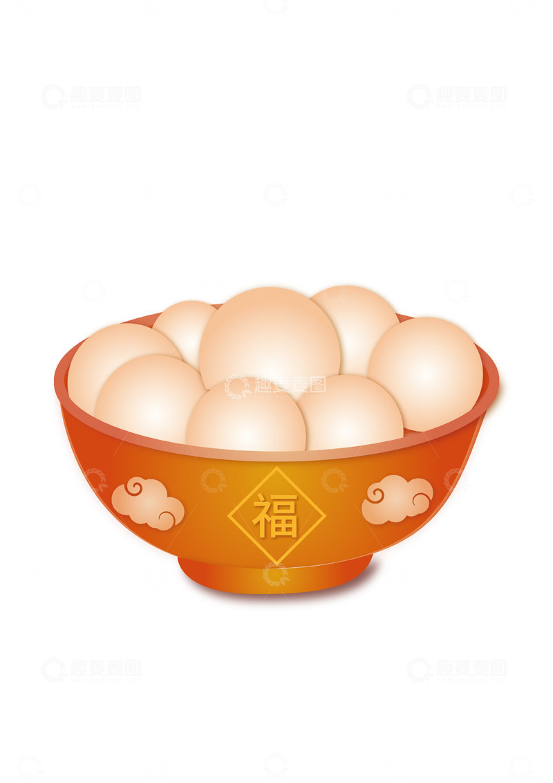 源文件下载【趣麦麦图】元旦过节汤圆矢量图素材