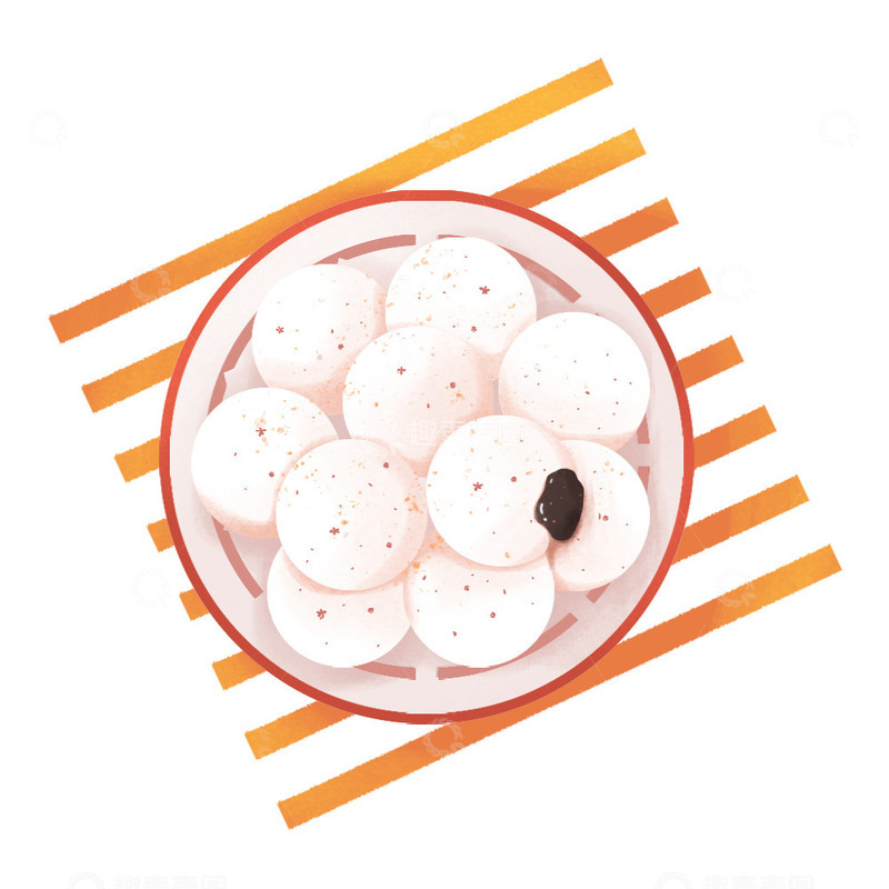 源文件下载【趣麦麦图】简约节日美食汤圆