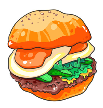 卡通汉堡好吃