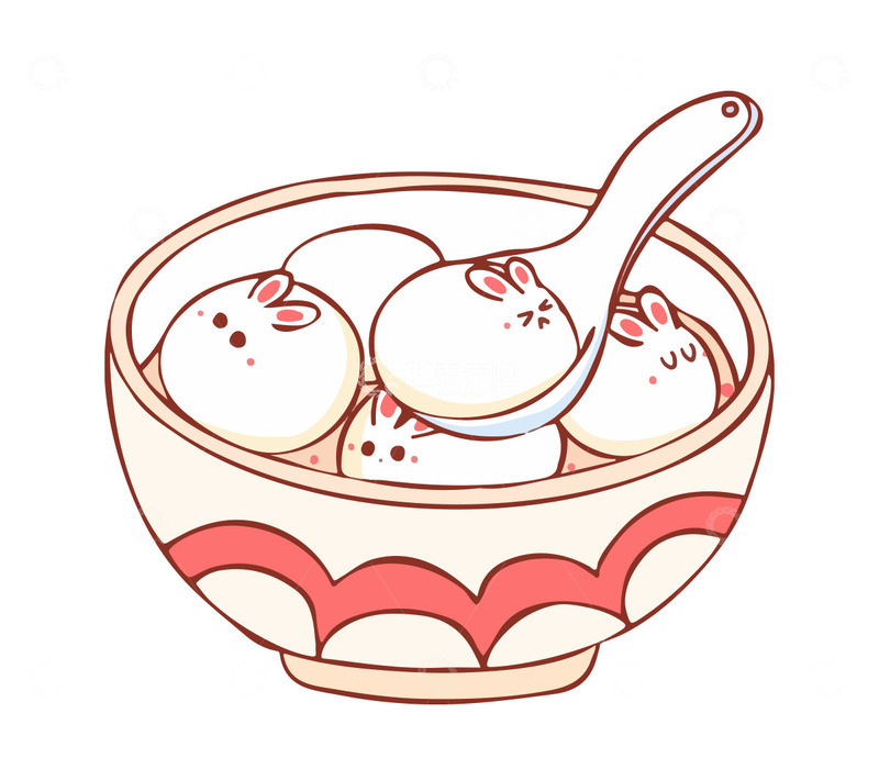 源文件下载【趣麦麦图】冬天寒冷天气汤圆卡通素材