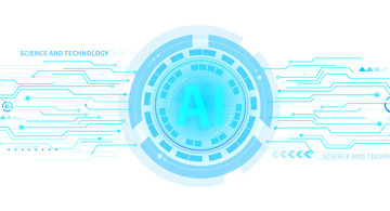蓝色互联网线条商务电路智能装饰元素纹理