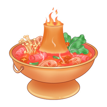冬至元素美食火锅滋补