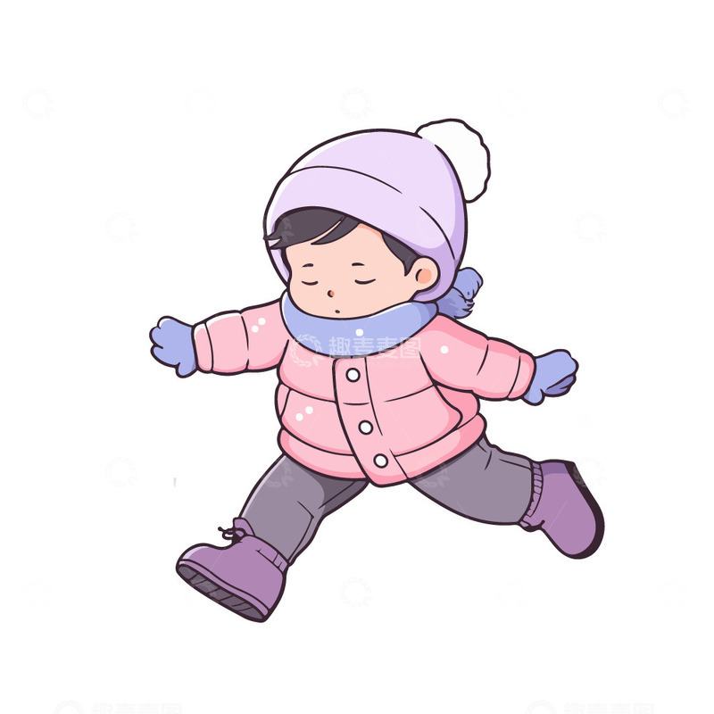 源文件下载【趣麦麦图】闭着眼睛玩捉迷藏的小孩子