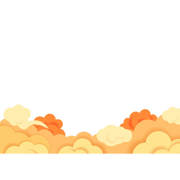 中国风国潮祥云底部装饰边框元素