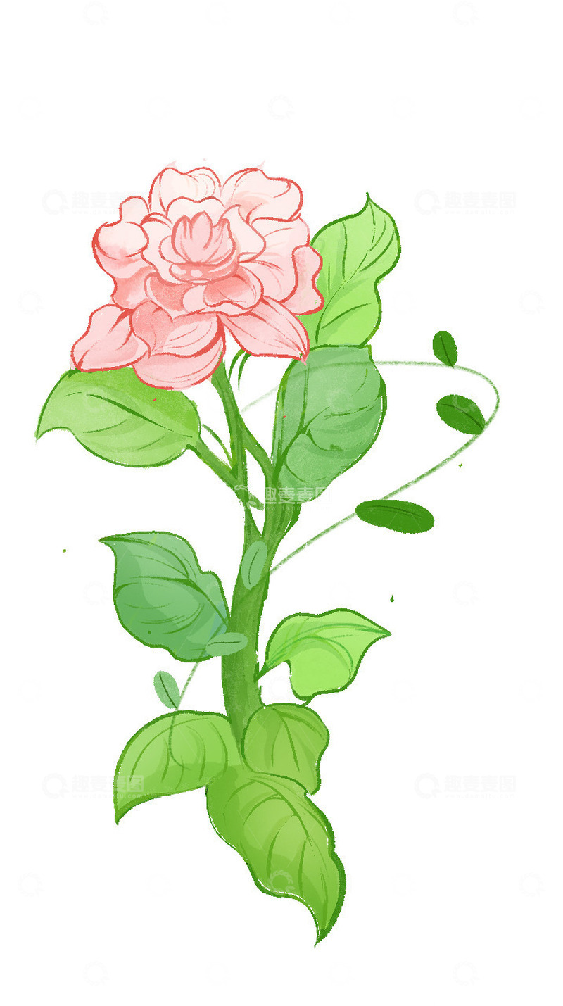 源文件下载【趣麦麦图】可爱扁平花朵