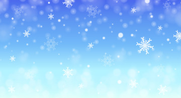 冬天白色雪花飘落装饰蓝色背景
