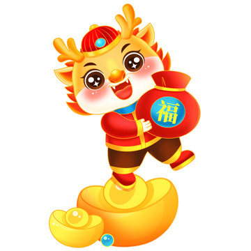 龙年春节新年龙IP卡通形象吉祥