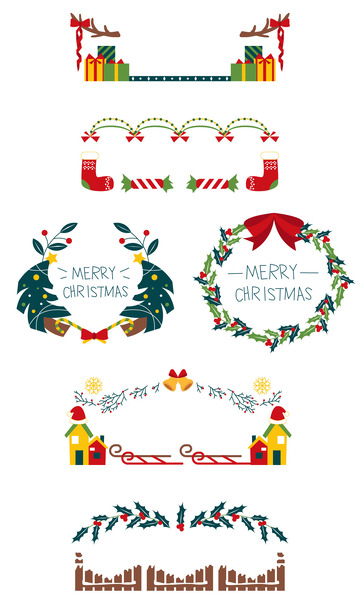 圣诞节圣诞树边框