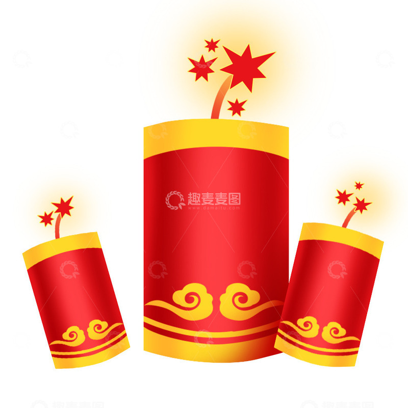 新年春节喜庆鞭炮炮竹元素