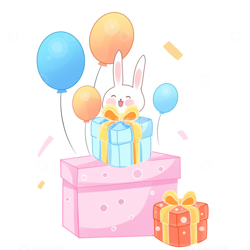 源文件下载【趣麦麦图】手绘卡通生日礼物玩具原创插画元素