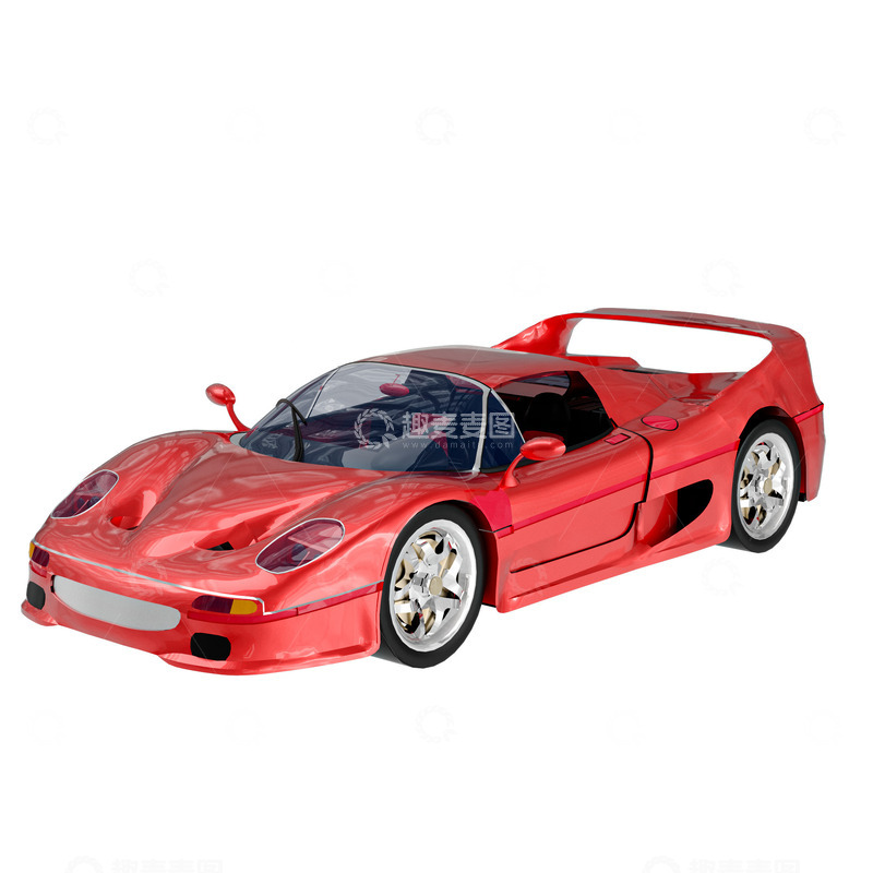 源文件下载【趣麦麦图】现代红色豪华跑车f50