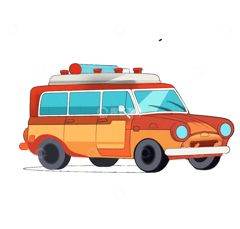 源文件下载【趣麦麦图】卡通简单汽车