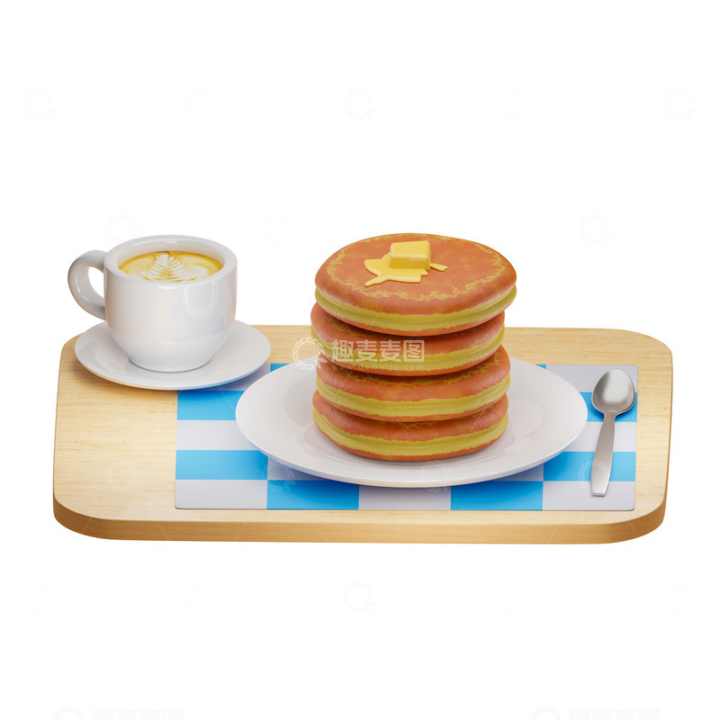源文件下载【趣麦麦图】-黄油蛋糕咖啡下午茶甜品美食