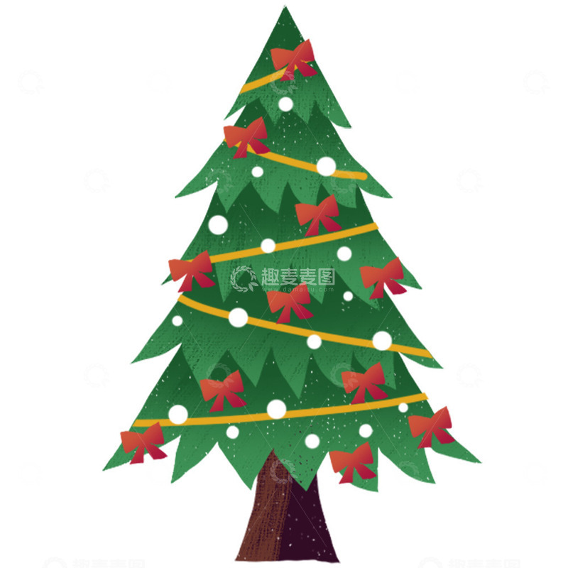 源文件下载【趣麦麦图】蝴蝶结圣诞树