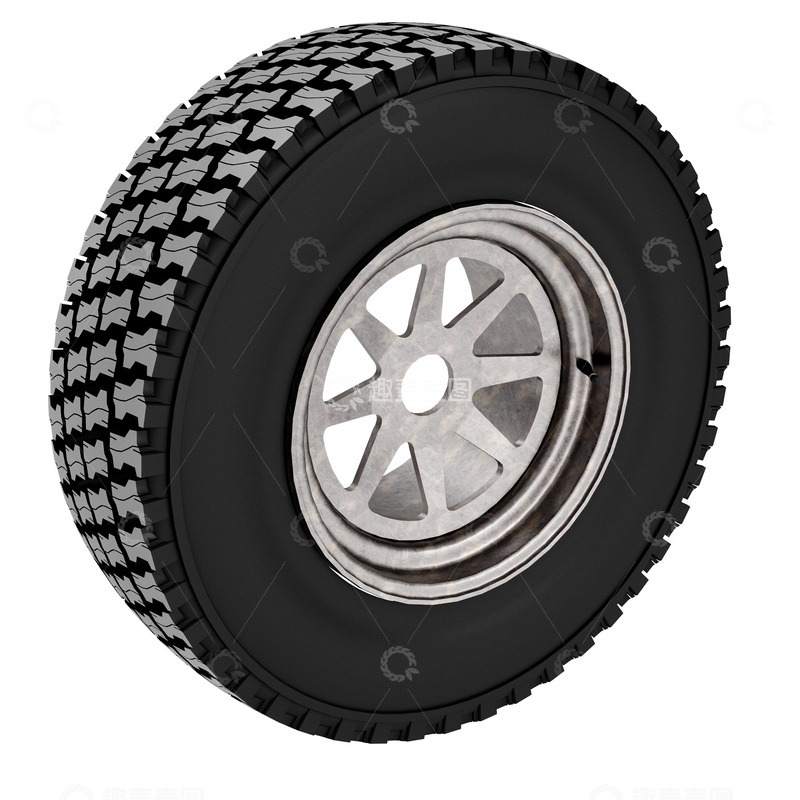 源文件下载【趣麦麦图】-写实越野车轮胎