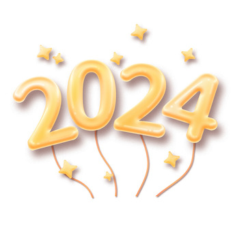 元旦2024艺术字元素
