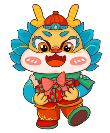 送礼物的可爱小龙