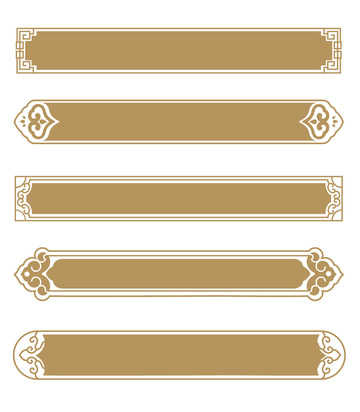 淡雅中国风纹理花纹标题横幅边框