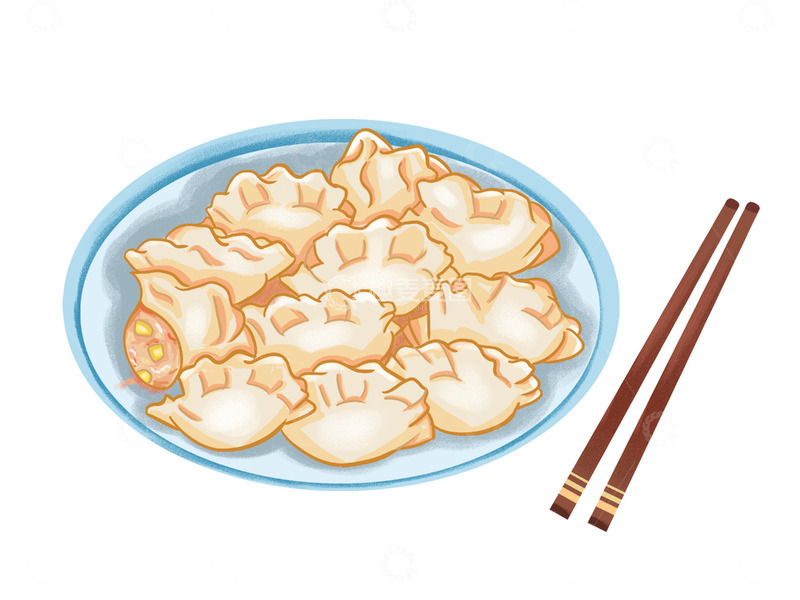 源文件下载【趣麦麦图】冬至饺子美食