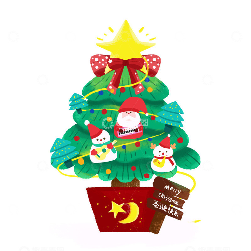 源文件下载【趣麦麦图】雪人圣诞老人圣诞树