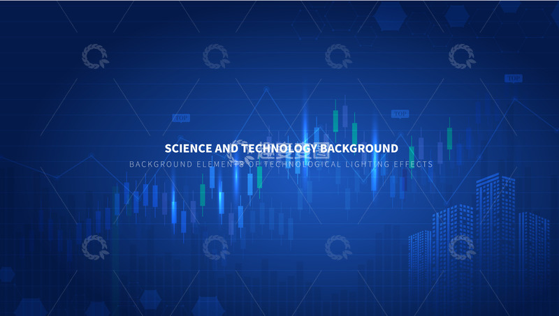源文件下载【趣麦麦图】蓝色互联网金融企业图表网络几何纹理背景