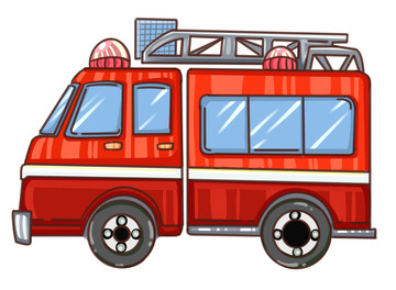 火红的消防汽车