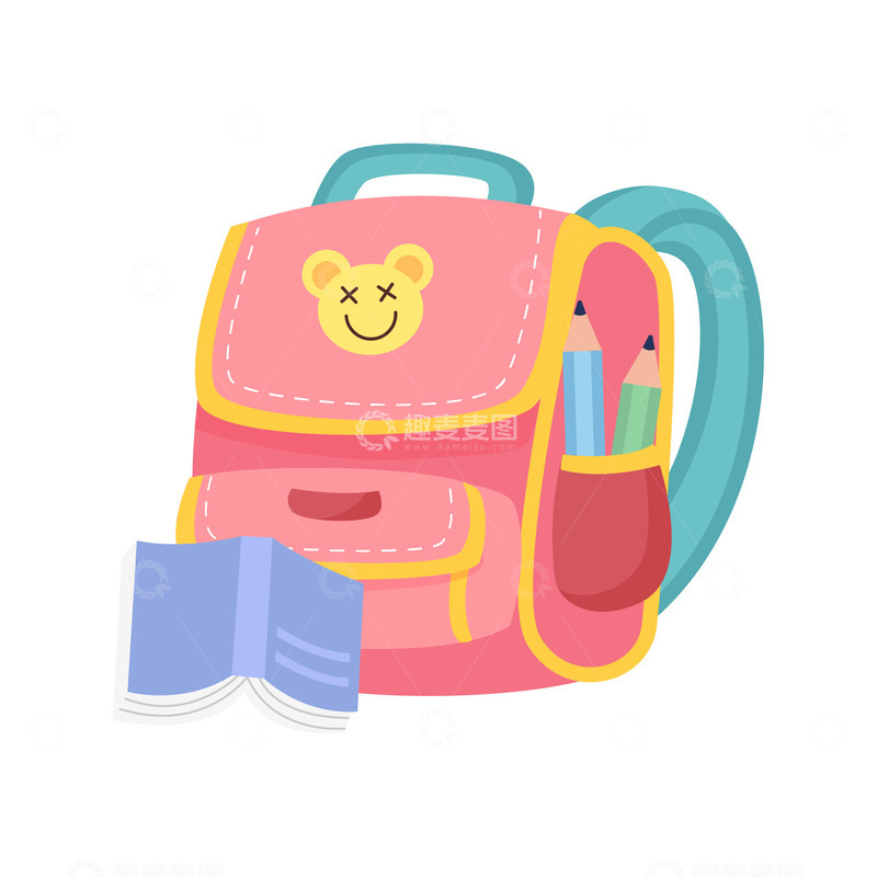 卡通简约可爱的书包