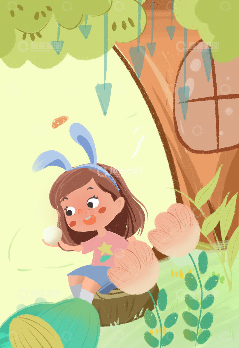 源文件下载【趣麦麦图】儿童卡通插画