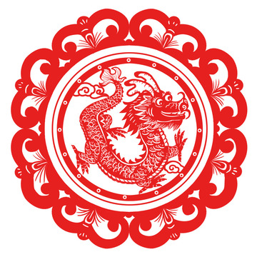 环形龙纹吉祥纹样