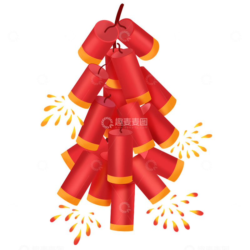 春节鞭炮元素