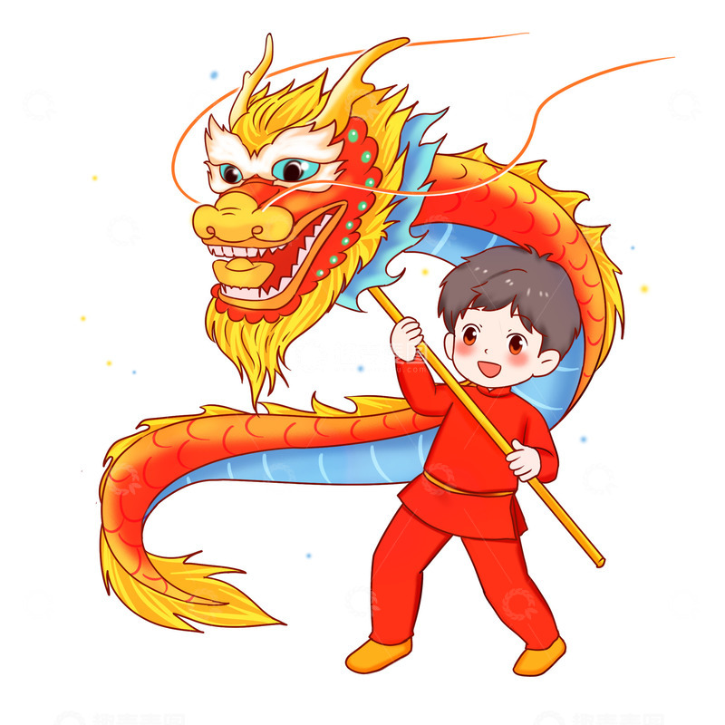 舞狮舞龙锦鲤舞龙表演节目人物