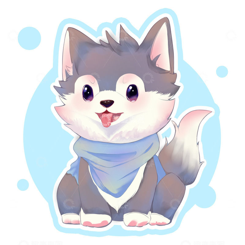 源文件下载【趣麦麦图】可爱卡通小狗