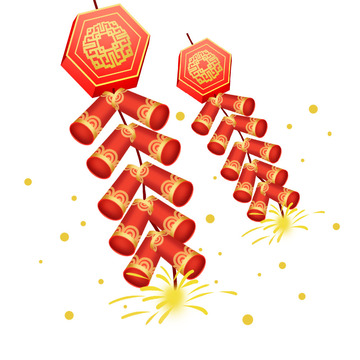 烟花炮竹元素