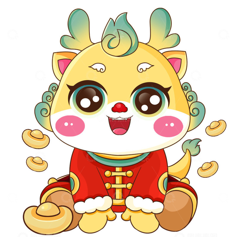 可爱龙年国潮小青龙元素