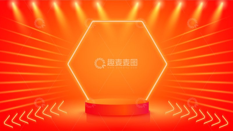 源文件下载【趣麦麦图】双十二年终大促电商促销活动场景背景