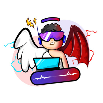 天使与恶魔插画