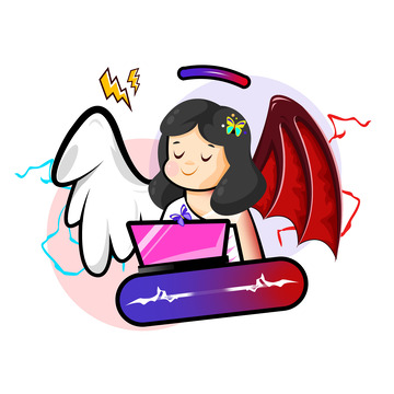 天使与魔女插画