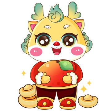 2024卡通可爱龙年形象元素