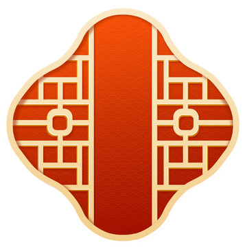 中式窗户图标素材