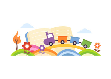 卡通简约幼儿园墙面底部装饰