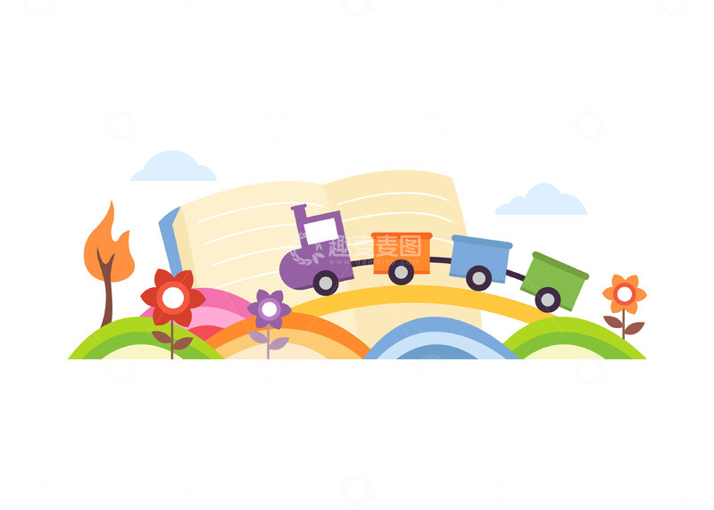 卡通简约幼儿园墙面底部装饰