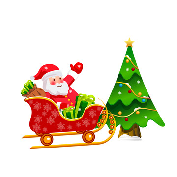 手绘圣诞节送礼