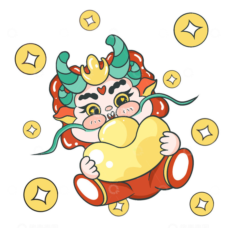 源文件下载【趣麦麦图】-2024龙年形象