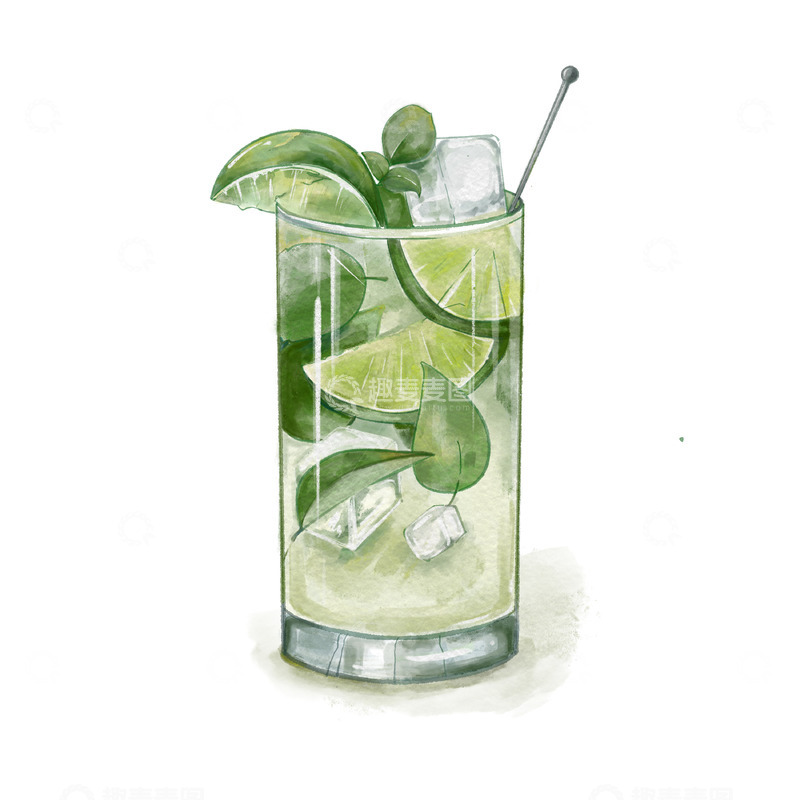 源文件下载【趣麦麦图】果茶柠檬茶柠檬水饮料夏季饮品手绘元素