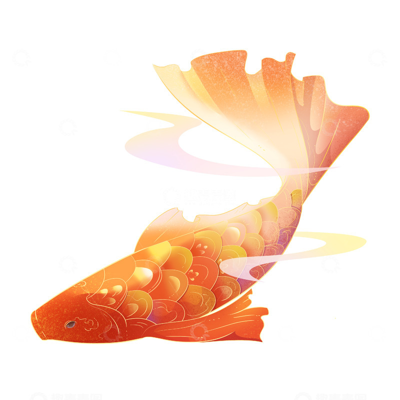 源文件下载【趣麦麦图】国风国潮锦鲤鲤鱼