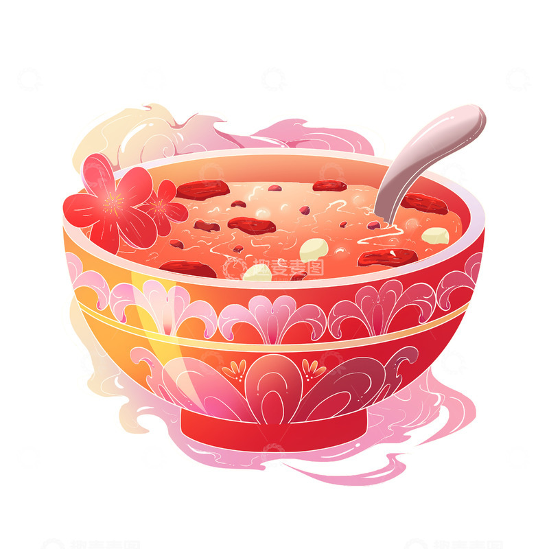 源文件下载【趣麦麦图】国潮腊八粥冬季
