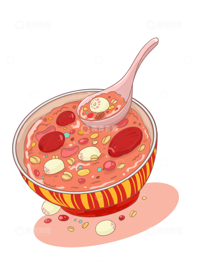 源文件下载【趣麦麦图】新年喝腊八粥