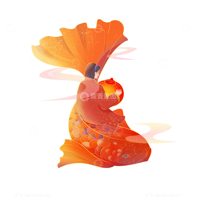 源文件下载【趣麦麦图】锦鲤节日庆祝鲤鱼